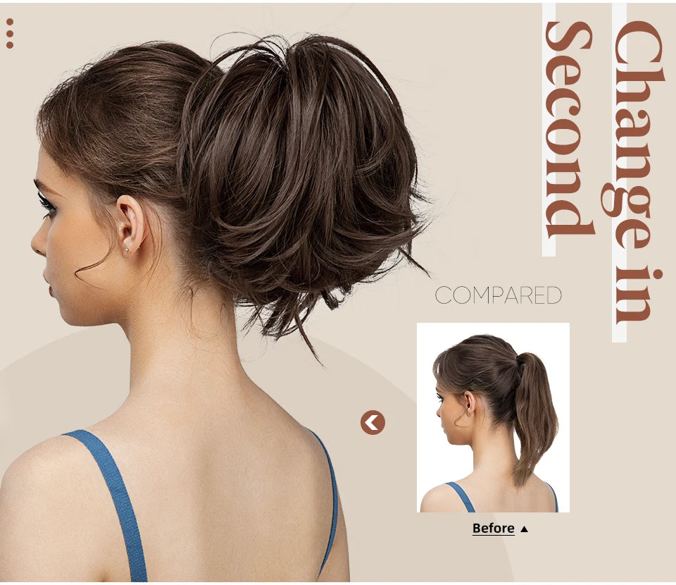 Premium Synthetic Claw Clip Ponytail Extension Hairpiece for Women P025