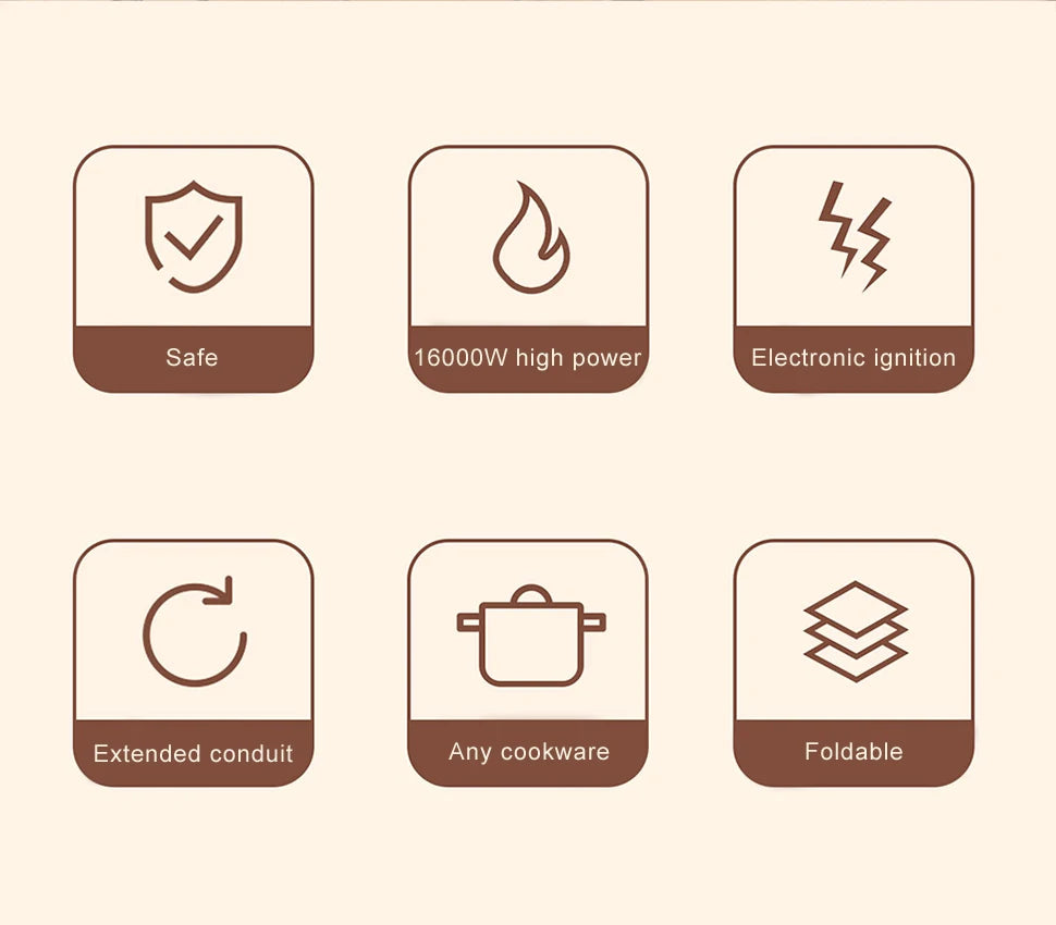 BRS-201A Portable Camping Gas Stove 16000W Butane Burner