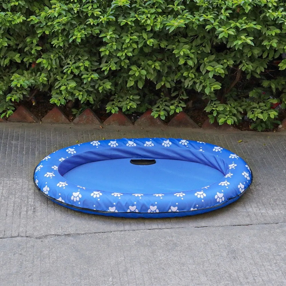 Portable Foldable Dog Swimming Float Soft Cooling Pet Dog Float PVC Pet Floating Raft Pool