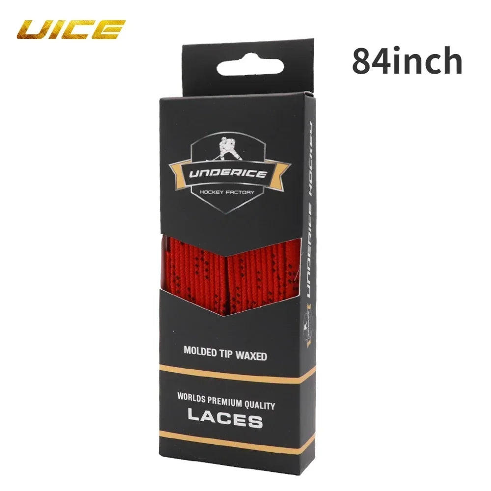 Ice Hockey Skate Laces 84-120inch Waxed Dual Layer Braid