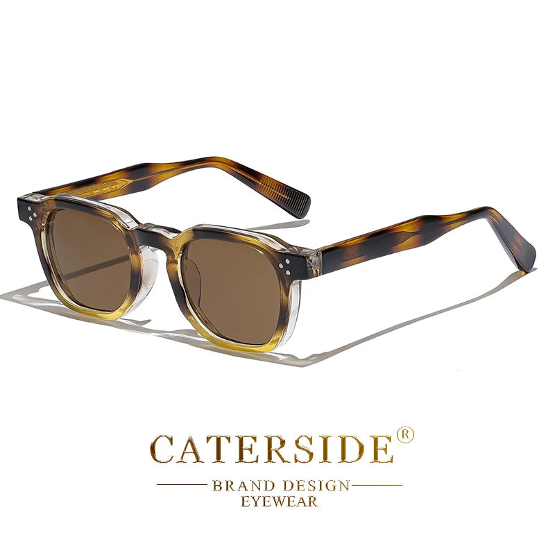 CATERSIDE Retro Punk Small Frame Sunglasses for Men and Women