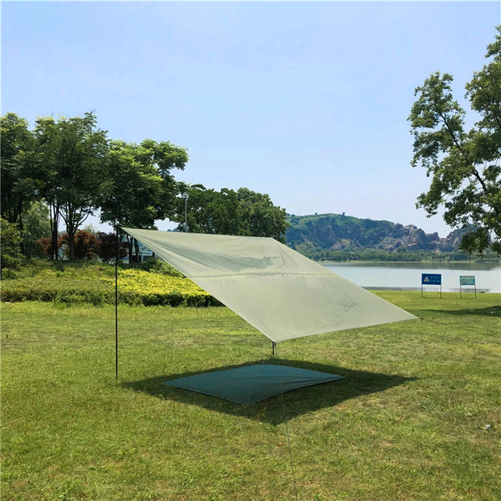 Telescopic Tent Pole 2 Sets Adjustable Aluminium Alloy Rods for Camping Hiking Awning