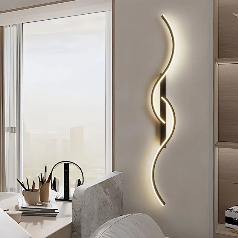 Indoor LED Wall Lights Modern Wall Sconces for Bedroom and Corridor Black Gold White Finish Stylish Indoor Lighting