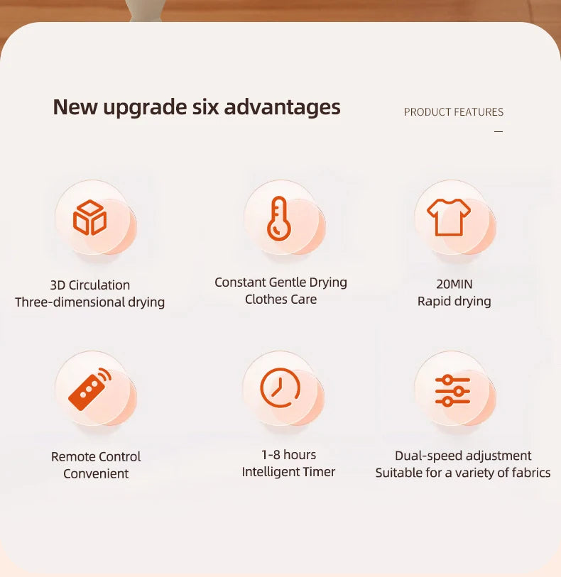 Multifunctional Portable Compact Foldable Electric Dryer Machine