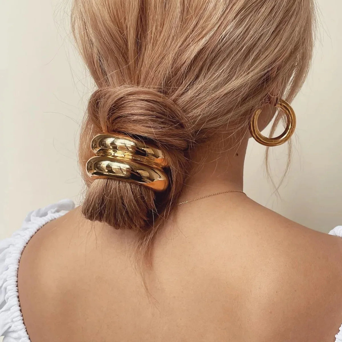 New Fashion Metal Irregular Double-Layer Hair Bands Ropes