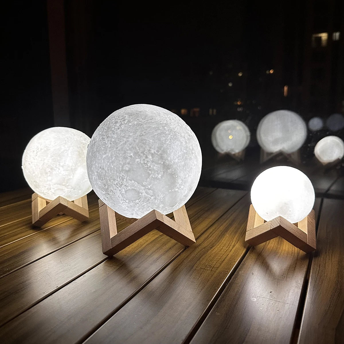 Fashion Creative Moon Light 8cm Desktop Bedside Soft Light
