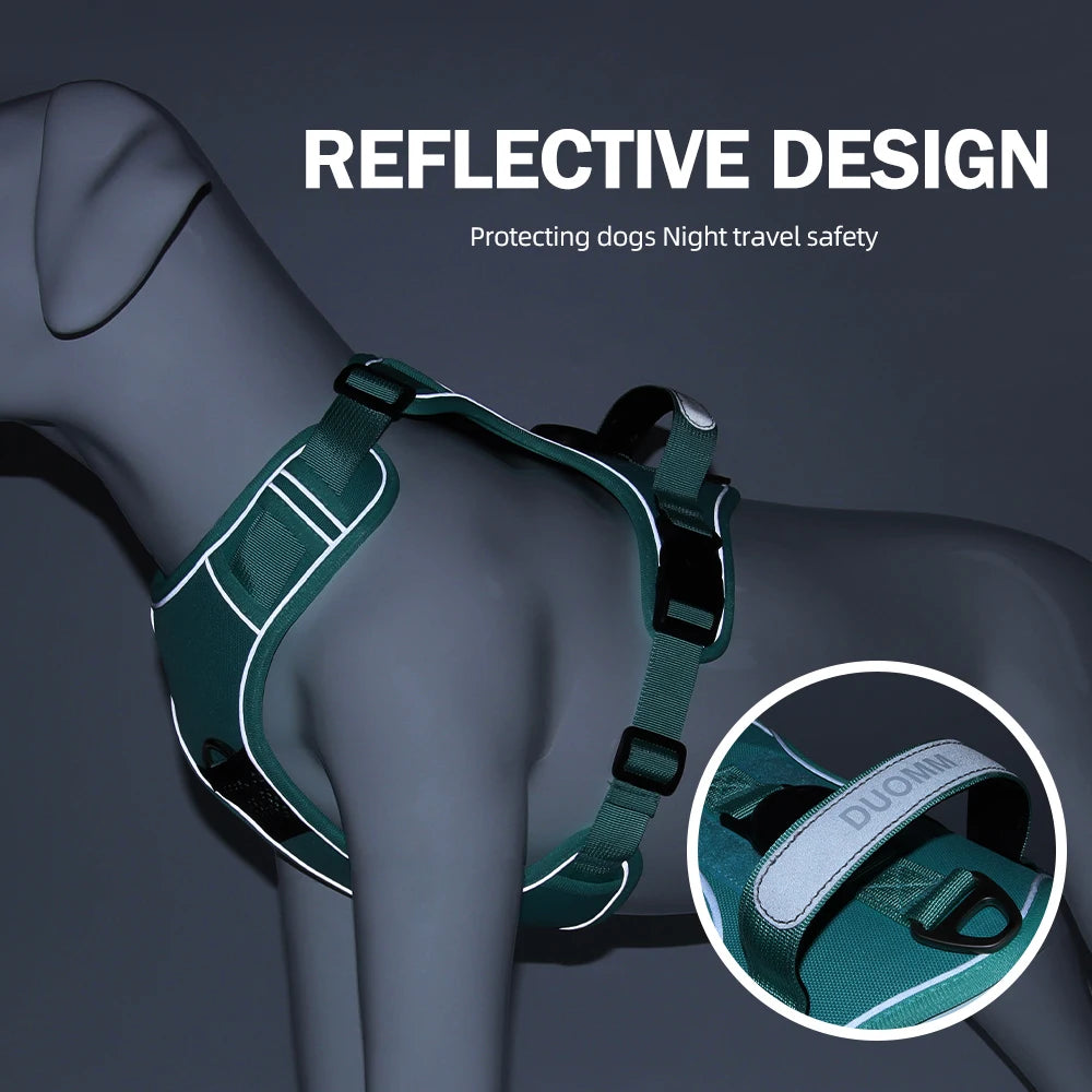 Anti Pull Dog Harness for Large Medium Dogs Reflective Escape Proof Tracker Chest Strap Breathable Adjustable Pet Supplies
