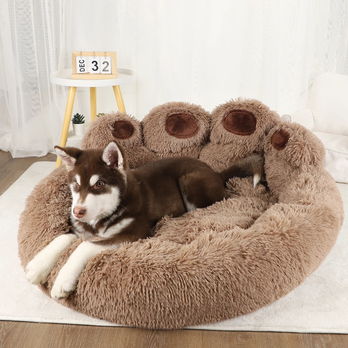 Fluffy Large Dog Bed for Pets Cozy Soft Sofa Basket Mat for Dogs and Cats Plush Kennel Blanket Accessories