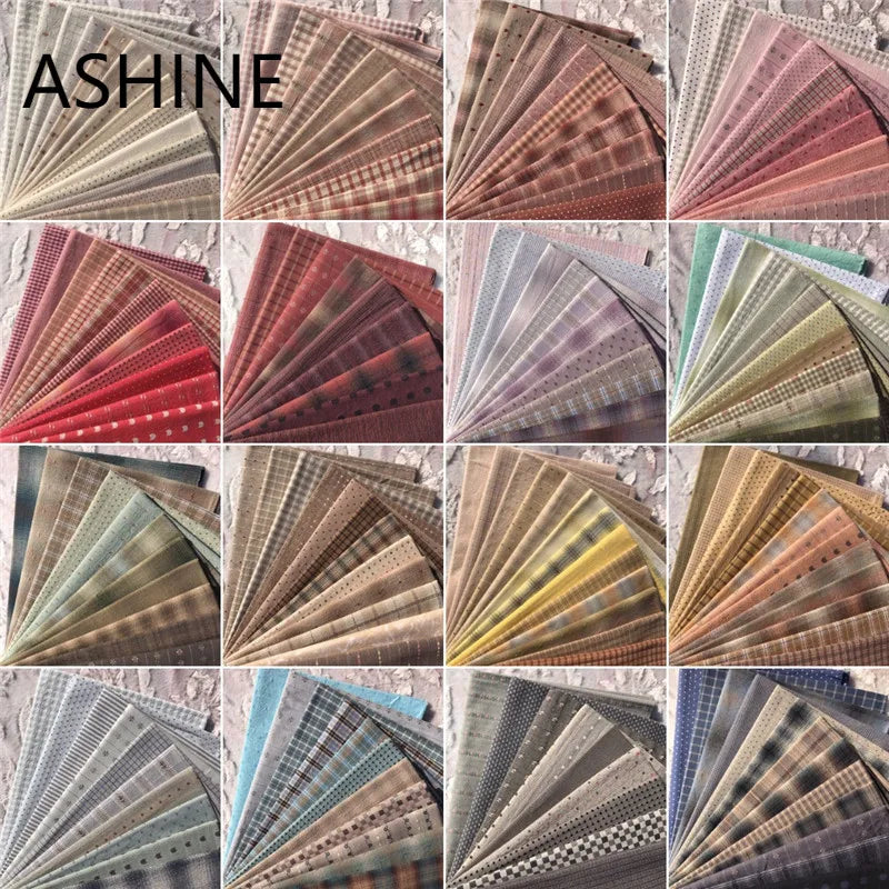 15pc 23*33cm Japanese Yarn Dyed Cotton Fabric Bundle for Crafting