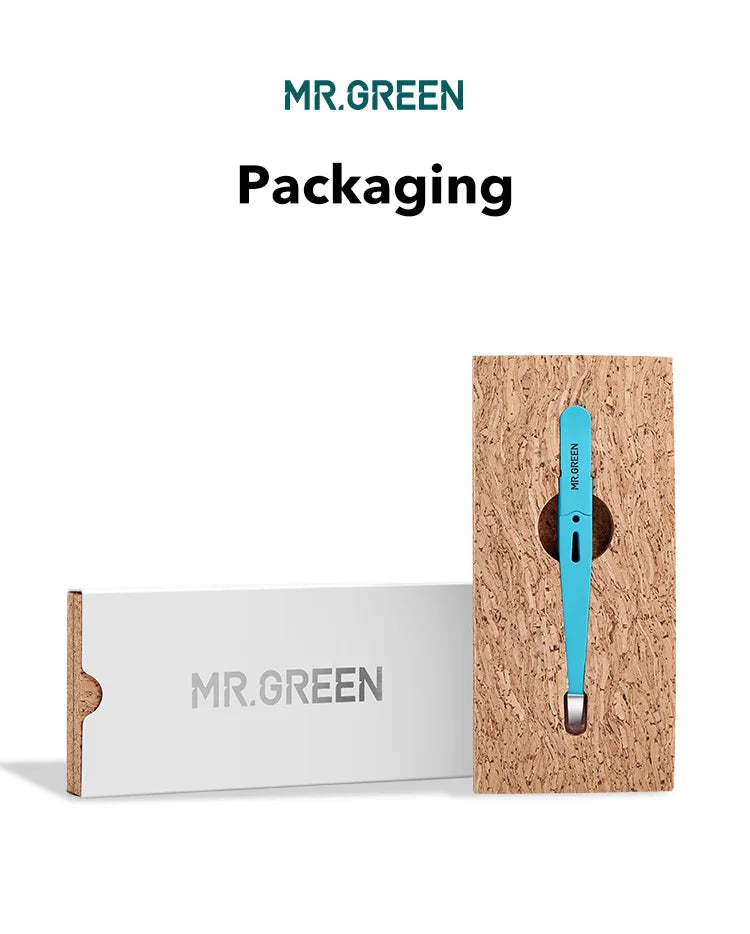 MR Green Stainless Steel Slanted Eyebrow Tweezers Colorful Beauty Tool for Precision Hair Removal