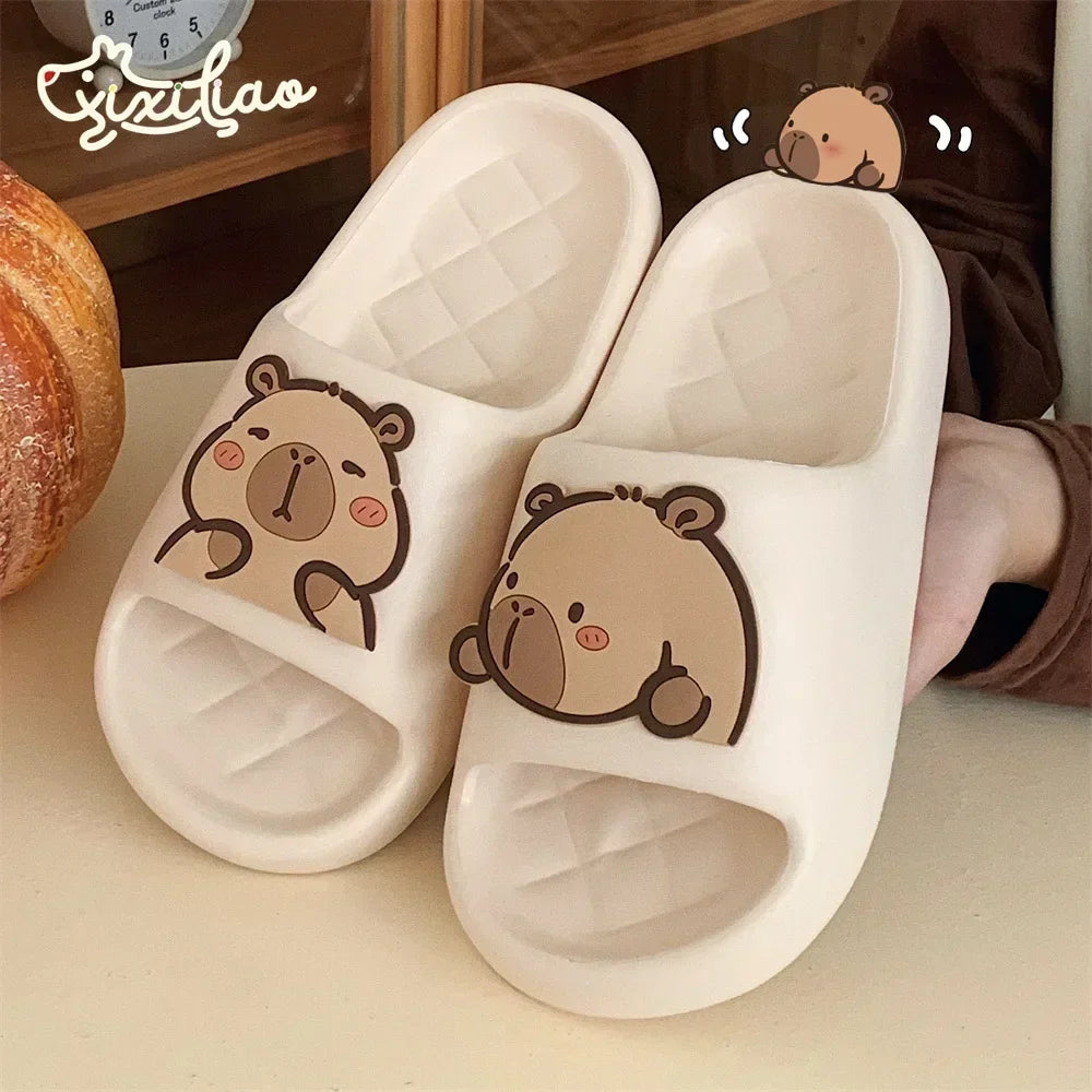 Capybara Slipper Women Cute Cloud Sandals Summer Flip Flops