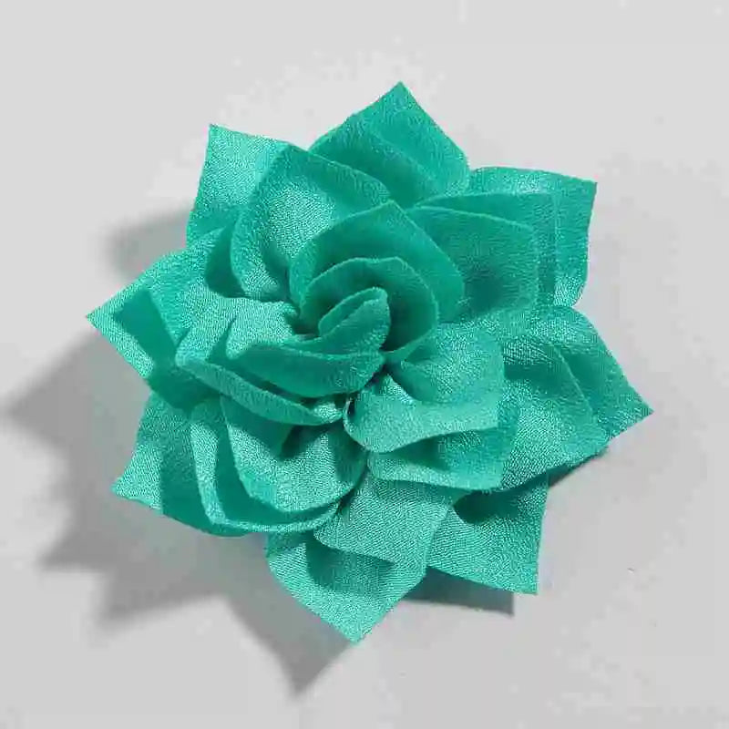 50PCS 7.5CM 2.95 Inch Fashion Lotus Satin Hair Flowers for DIY Headbands and Wedding Decor