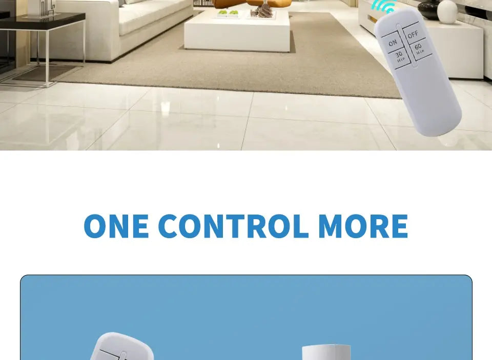 Smart Timer Switch Wireless Remote Control E27 Lamp Holder 15m Range 110V 220V