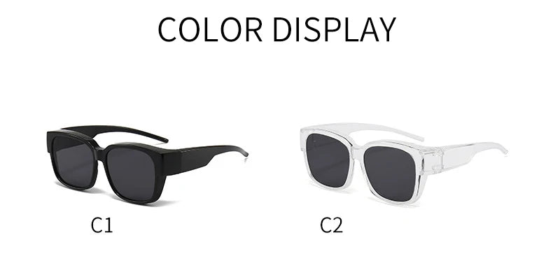 Men Women Polarized Sunglasses Over Myopia Glasses Vintage Outdoor Goggles