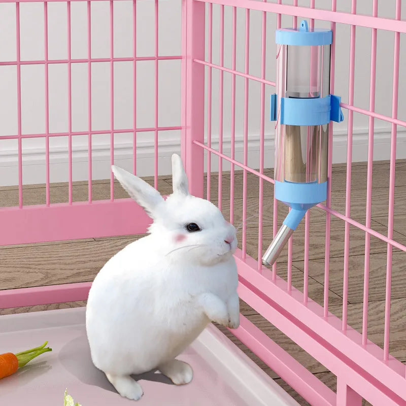 Hamster Rabbit Food Dispenser Feeder Plastic Clear Drinker Water Automatic Pet Feeder For Hamster Guinea Pig Food Bowl Container