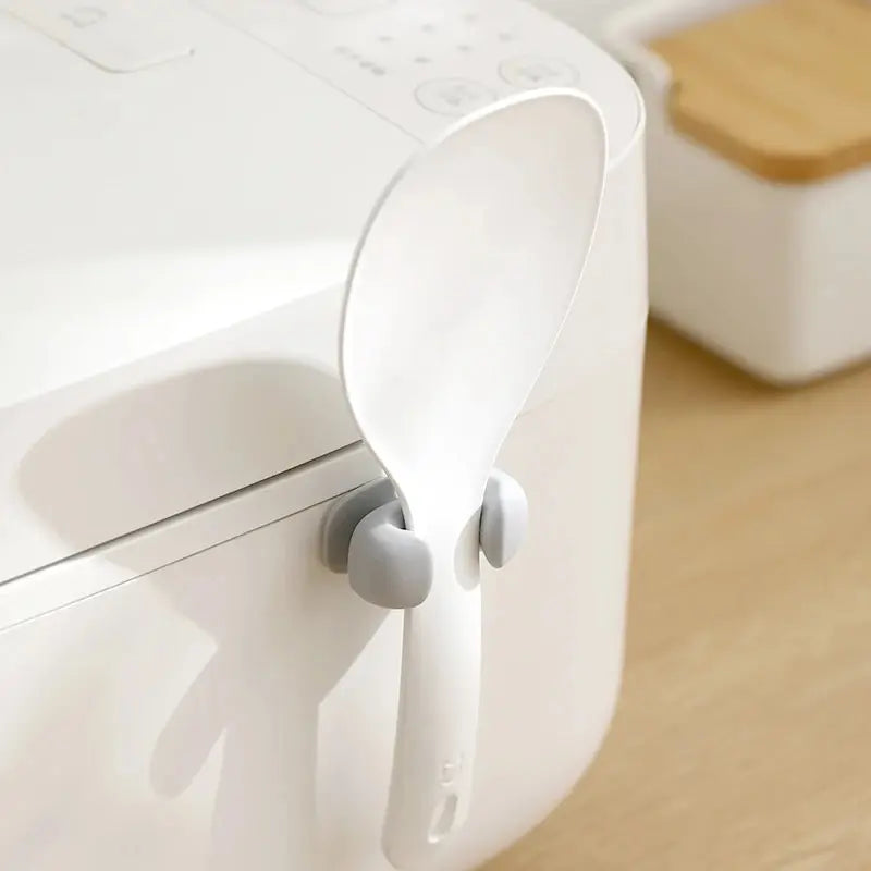 Rice Spoon Holder Silicone Storage Rack for Wall-Mounted Shelf