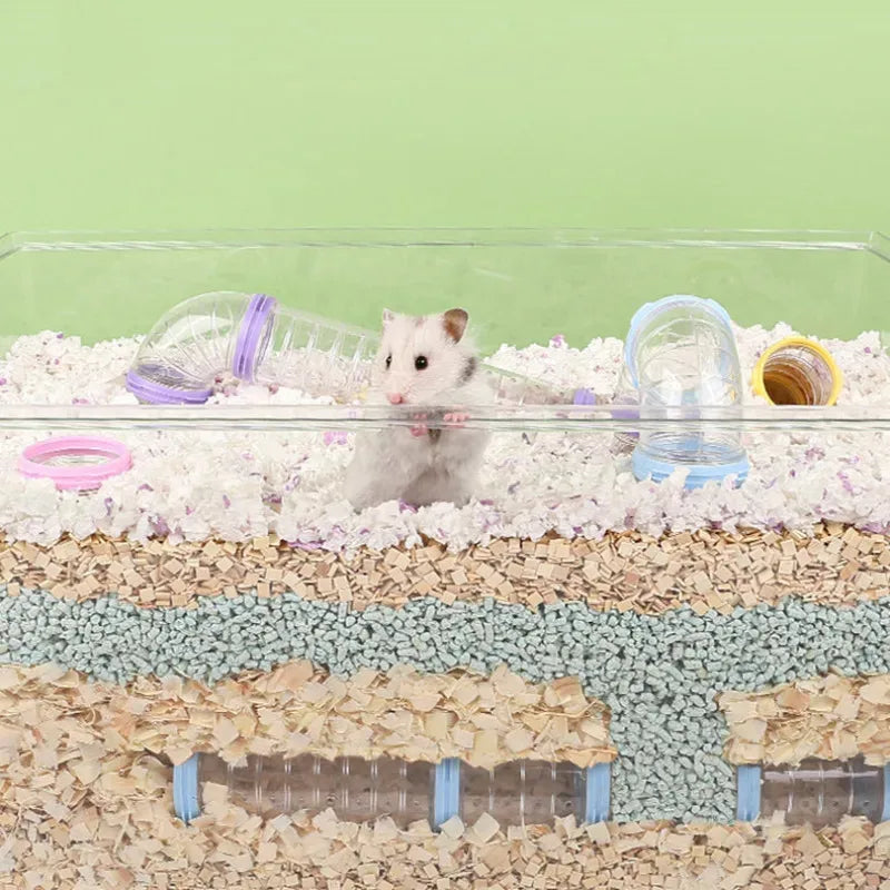 5.5cm Diam Hamster Toy Maze DIY Remodeled Cage External Tubes Tunnel Set Sports U Pipe Hamster Accessories Pipeline Supplies