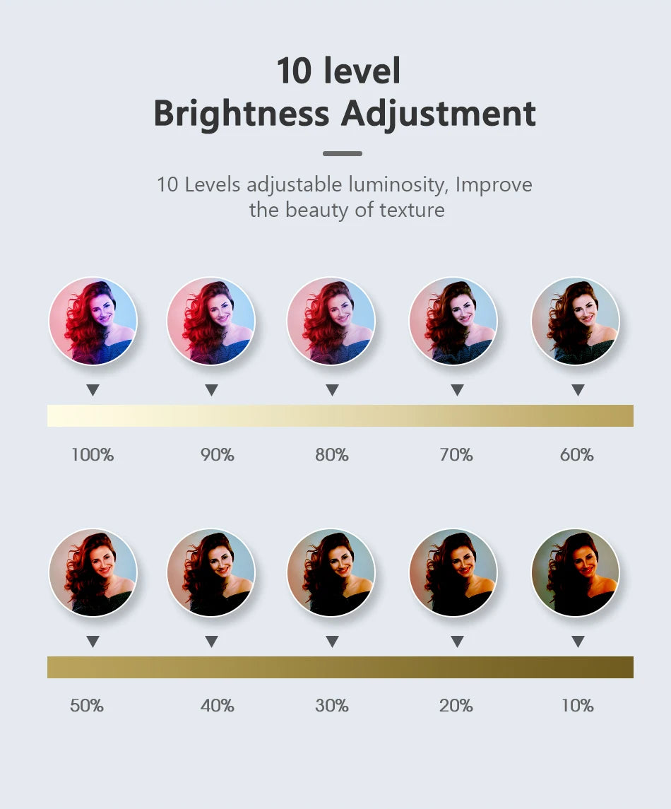 10in 26cm RGB Selfie Ring Light with Tripod Phone Holder