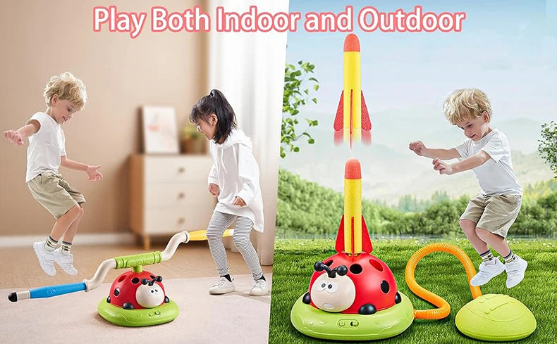 Rocket Launcher Ladybug Jump Game Machine for Kids - 3 Styles Outdoor Toy to Develop Grasping and Movement Skills