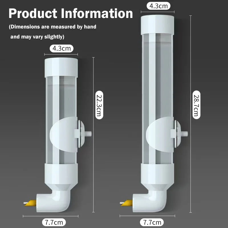 1pcs Bird Automatic Waterer Piston Water Jug Parrot Water Dispenser Feeder Large Bird Cage Accessories
