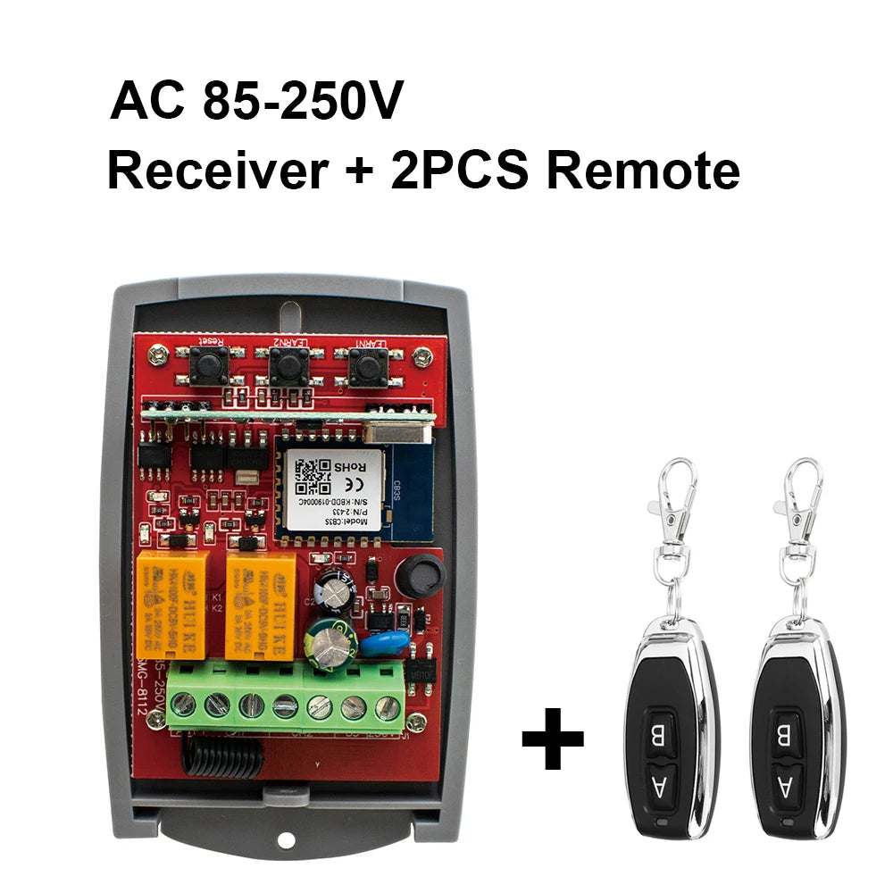 2 Channel WiFi Tuya Smart Garage Gate Opener Remote Control Receiver with 433MHz Transmitter