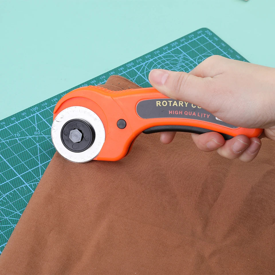 KRABALL Rotary Cutter for Leather and Fabric DIY Projects Ergonomic Roller Knife for Sewing Quilting and Crafting
