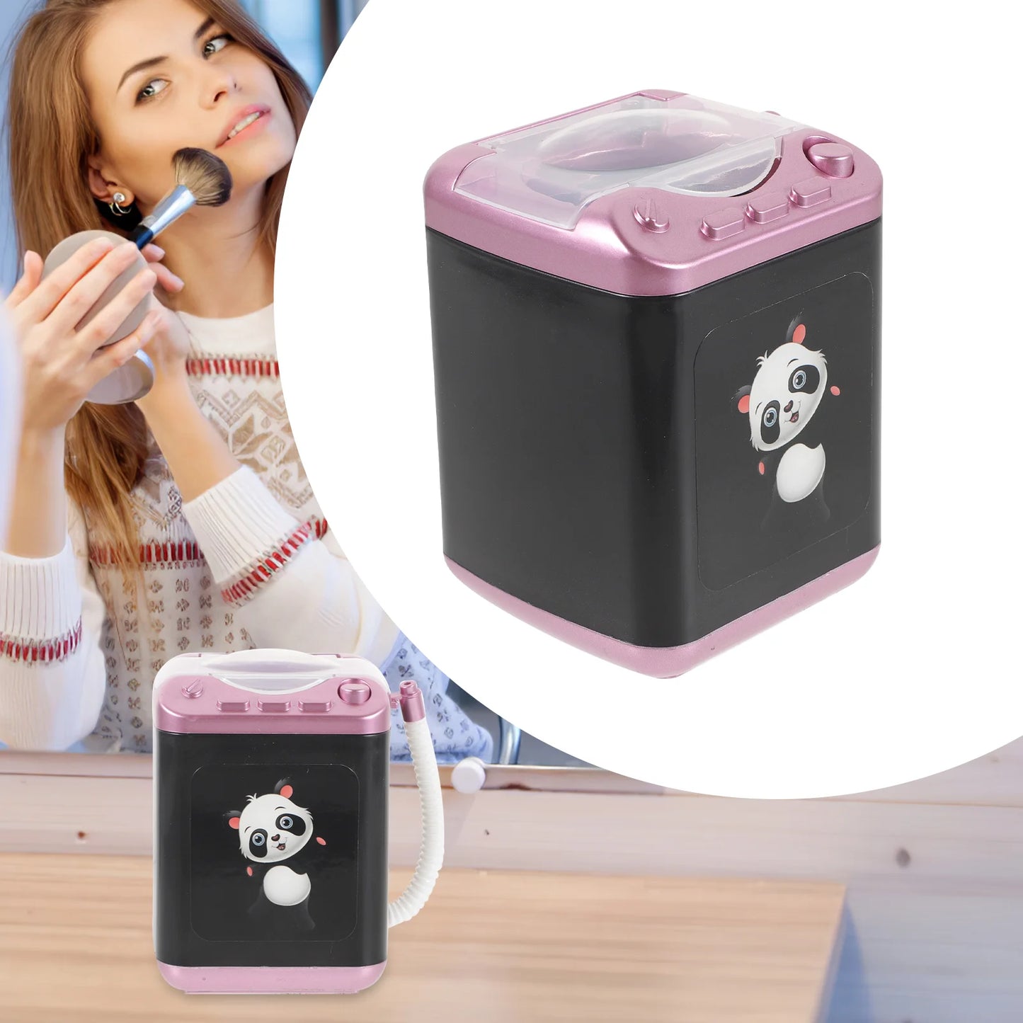 Mini Power Washer Makeup Brush Cleaning Machine for Easy Sponge Cleaning