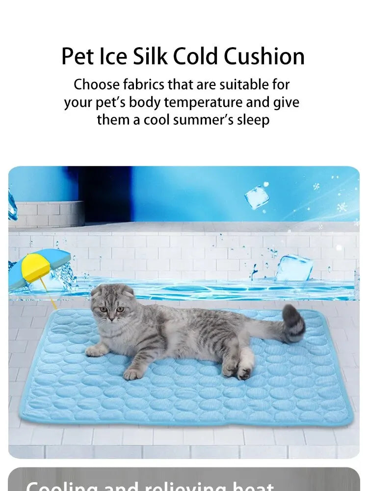 Pet Ice Mats Summer Cooling Sleeping Pad for Small Dogs and Cats