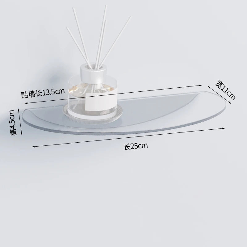 Colorful Acrylic Floating Shelf Invisible Storage Rack for Bathroom Kitchen Living Room