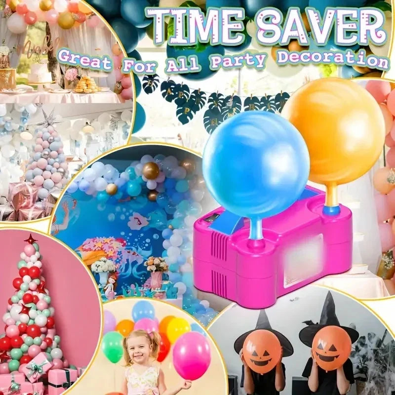 Electric Balloon Pump Double Hole Automatic Inflatable Machine