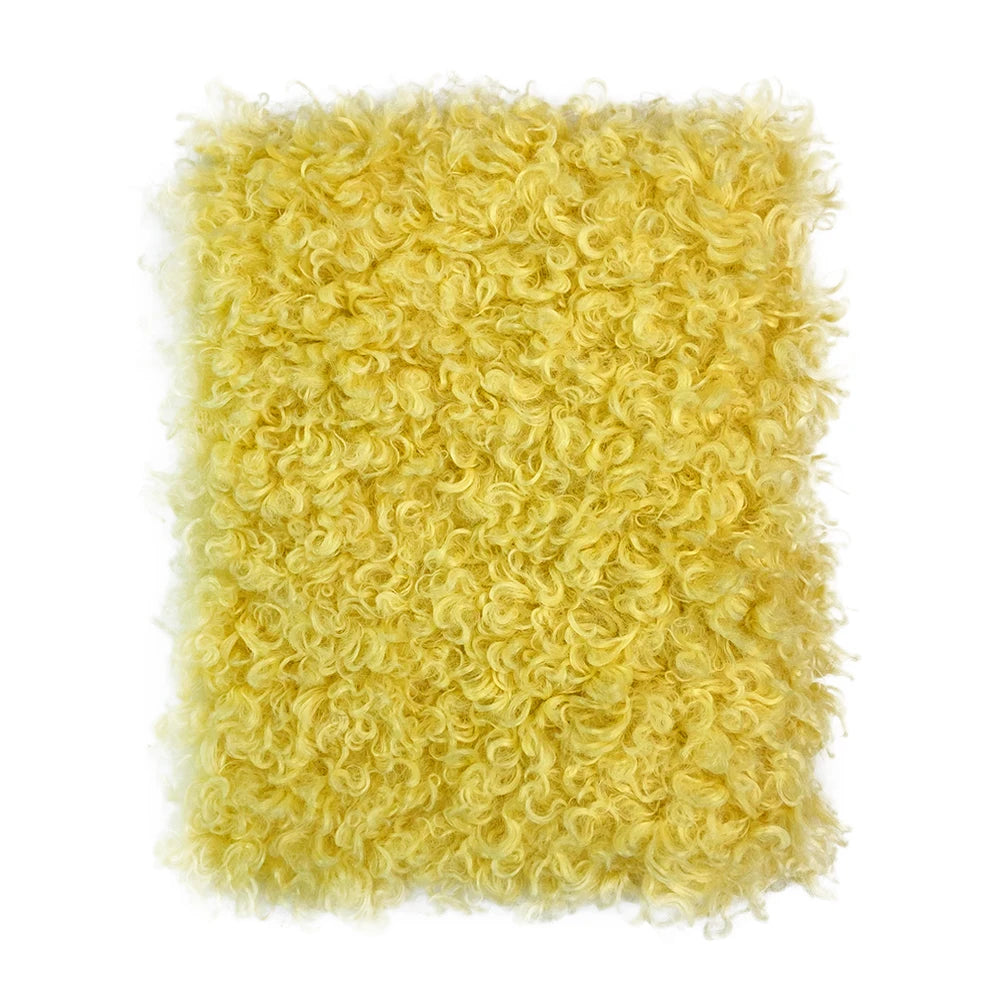 Teddy Fur Plush Fabric Polyester Soft Velvet for DIY Doll Hair Non Elastic Solid Color by Meter