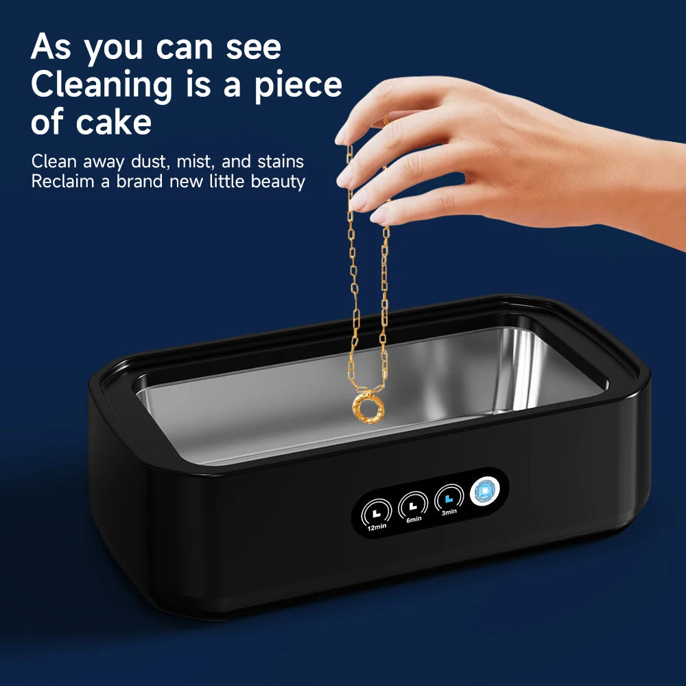 Ultrasonic Cleaner Machine Eyeglass 650ml Mini High-frequency Vibration Cleaning For Glasses Jewelry Denture Pacifier