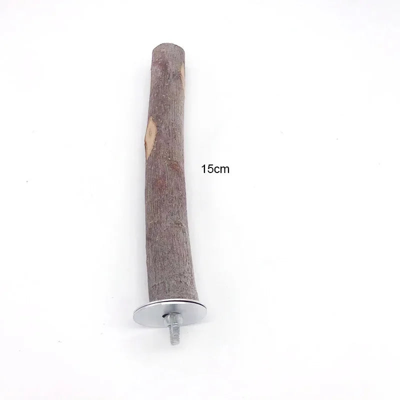 Natural Wood Pet Parrot Raw Wood Fork Tree Branch Stand Rack Squirrel Bird Hamster Branch Perches Chew Bite Toys Stick