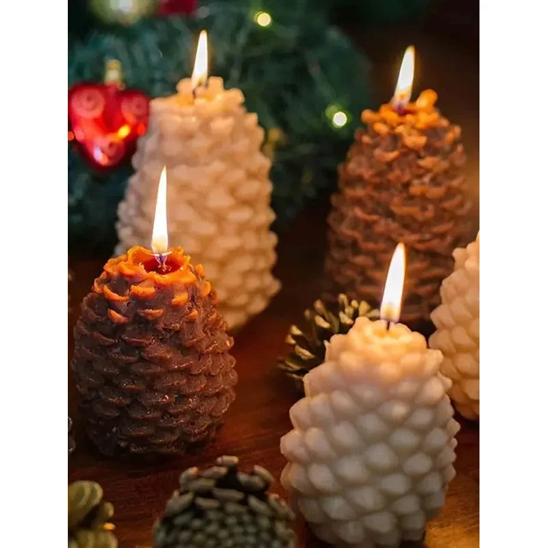 3D Pine Cones Silicone Mold for DIY Candle Making