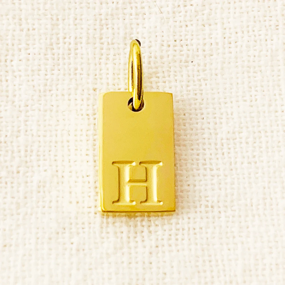 SUNIBI Alphabet Charm Pendant for Necklaces Stainless Steel Jewelry