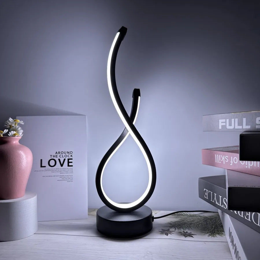 LED Table Lamp for Bedroom and Restaurant Stylish Luminescent Nightlight with Soft Soothing Light