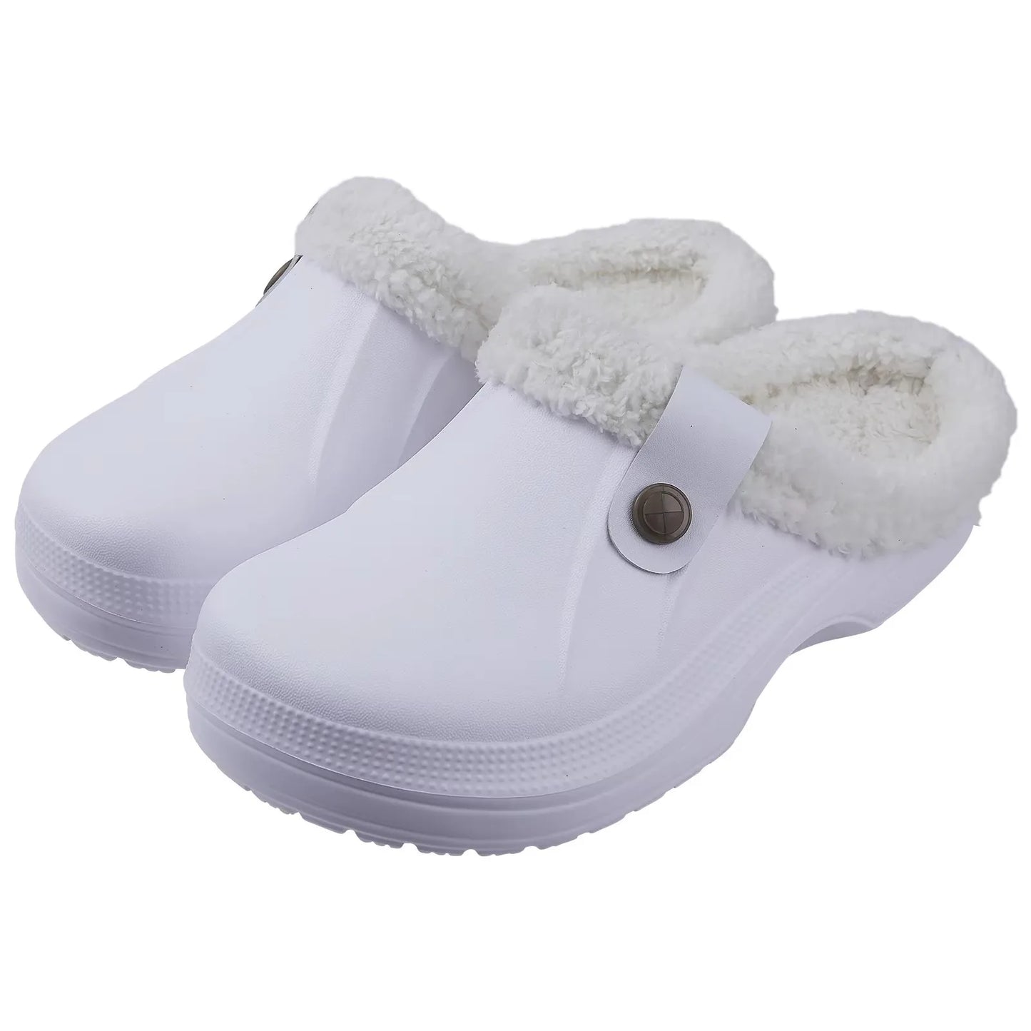 Crestar Women and Men Fur Lined Clogs Memory Foam Slippers