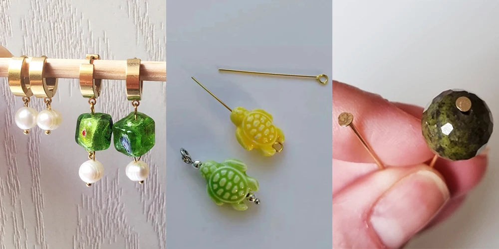 100pcs 15-50MM Stainless Steel Flat Head Eye Pins for Jewelry Making