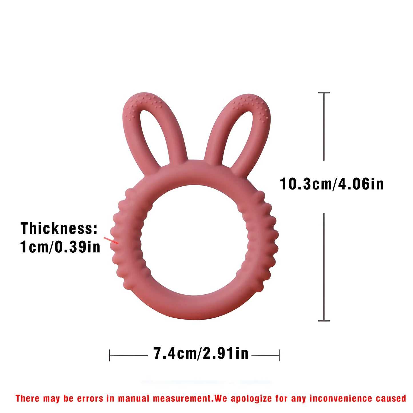 Baby Silicone Teether Bunny Safe Pacifier for Happy Teething