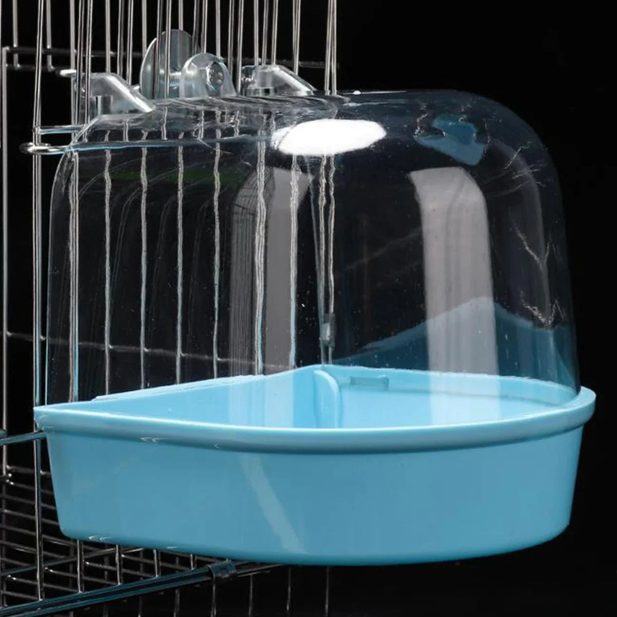 Hanging Bird Bath Box, Parakeet Shower Caged ,Parrot Bath Box Bird For Pet Brids For Canary, Budgerigar, Cockatiel,Parrots