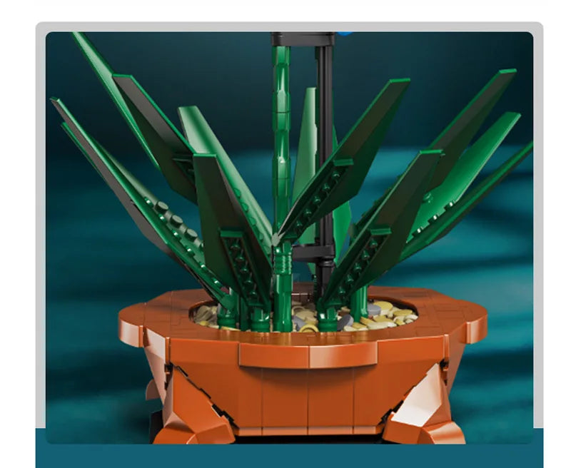 City Creativity Cymbidium Faberi Bonsai Potted Plant Building Block Set for Home Decoration and Kids Toys