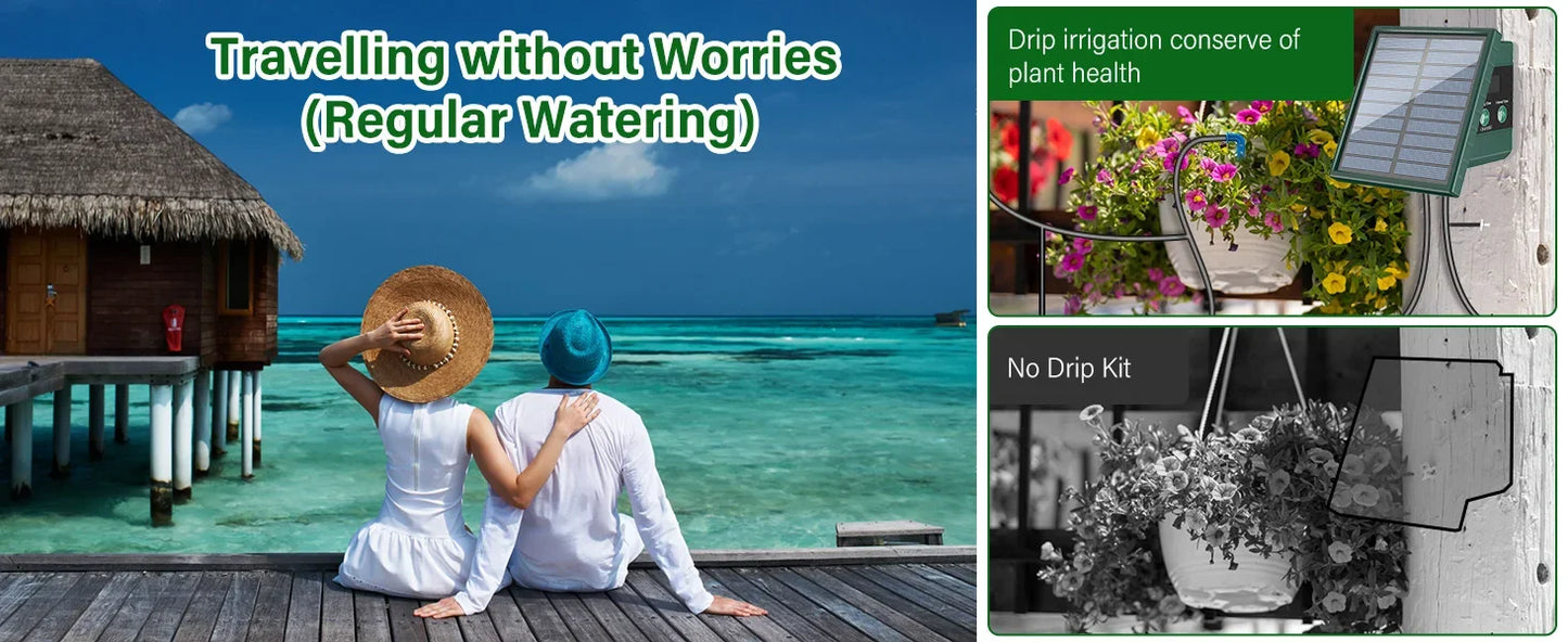 Solar Powered Automatic Drip Irrigation System for Garden Balcony Efficient DIY Watering Solution