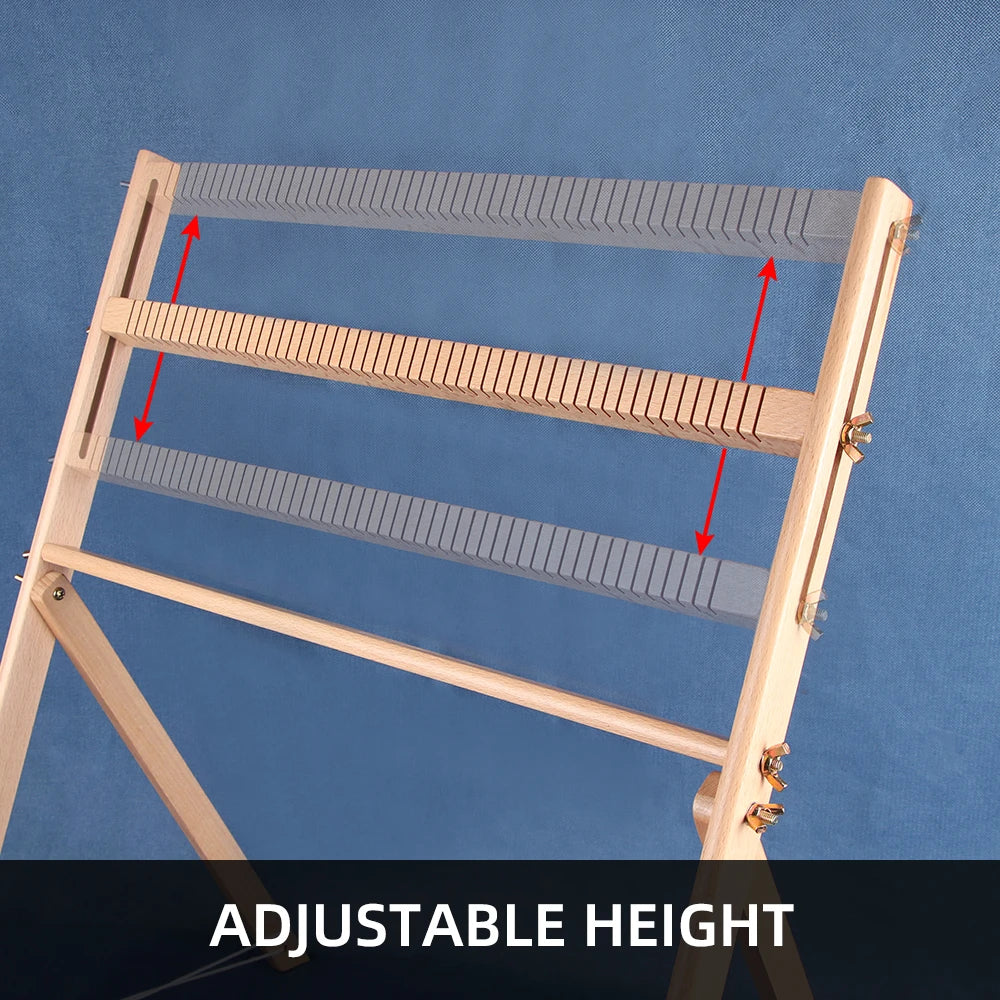 Wooden DIY Weaving and Knitting Loom Machine for Tapestries Tassels and Carpets