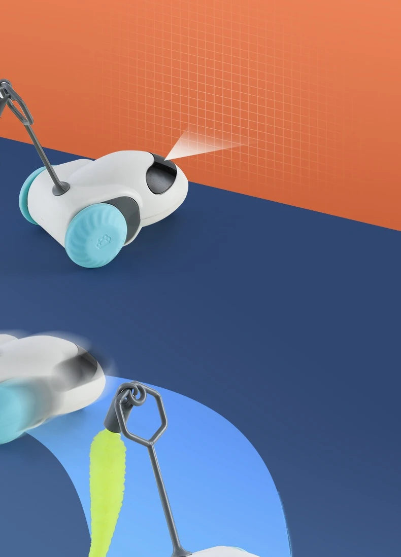 Smart Interactive Cat Toy Car Auto-Running Vehicle with Obstacle Detection for Indoor Cats