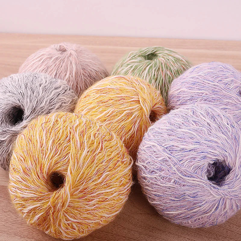 300g Eco-Friendly Bamboo Fiber Yarn for Hand Knitting and Crochet Fashion Projects, Thick and Thin Texture for Sweaters, Scarves, Hats, Shawls and More