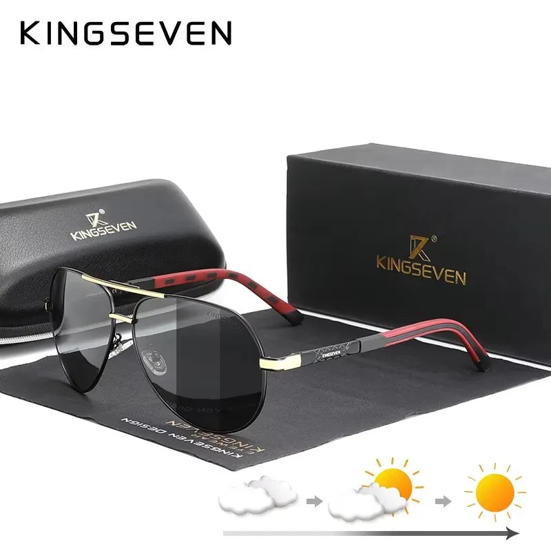 KINGSEVEN Classic Pilot Sunglasses Polarized UV400 Large Frame