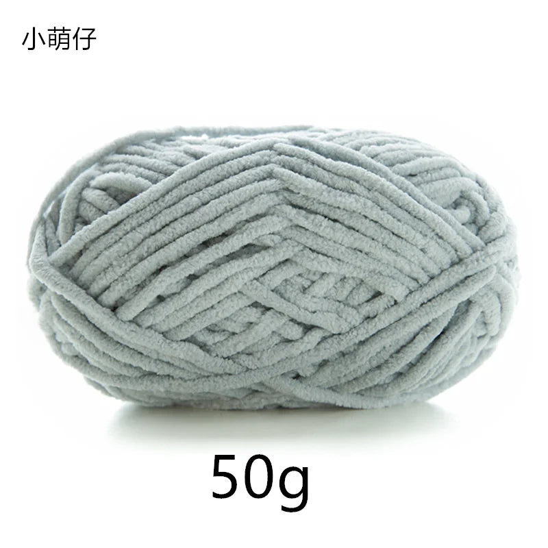 50g Polyester Cute Yarn Ball for Warm Velvet Crochet Scarf