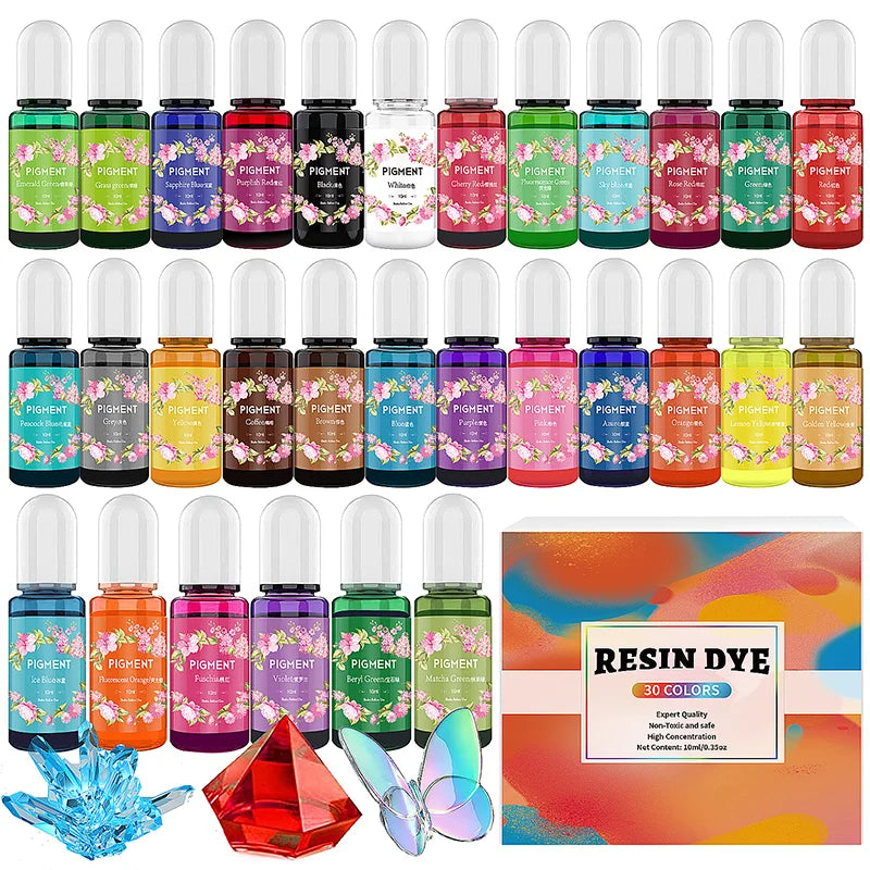 Epoxy Resin Pigment Set Liquid Coloring Agent for DIY Crafts