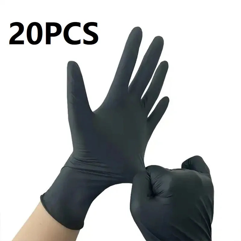 Pink Nitrile Disposable Household Gloves XS to L Elastic Latex Free Waterproof Durable Cleaning Tool