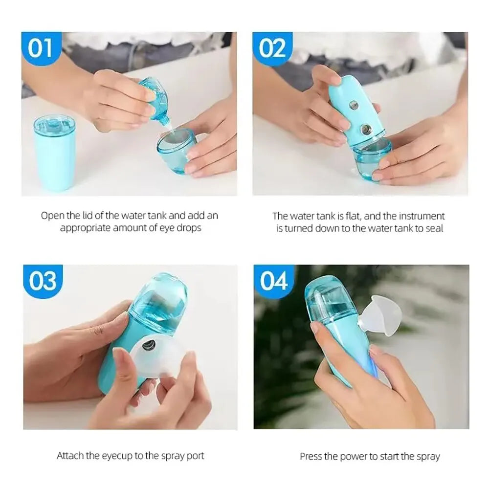 Eye Moistener Nano Spray for Dry Eyes Portable USB Charging